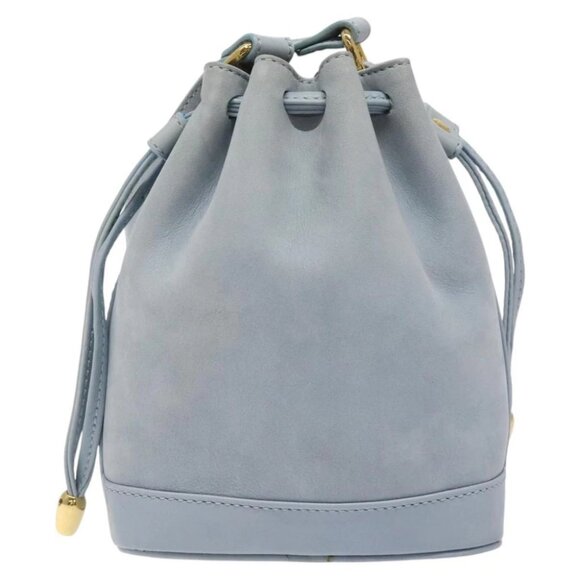 CELINE Shoulder Bag Suede Blue - Picture 1 of 14